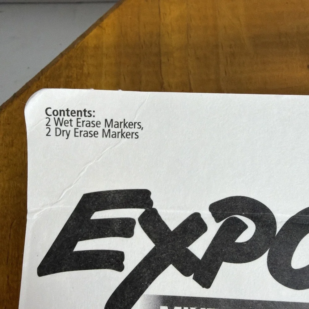 Expo 4ct Fine Mixed 2 Dry‎ / 2 Wet Erase Marker Assorted Green, NEW